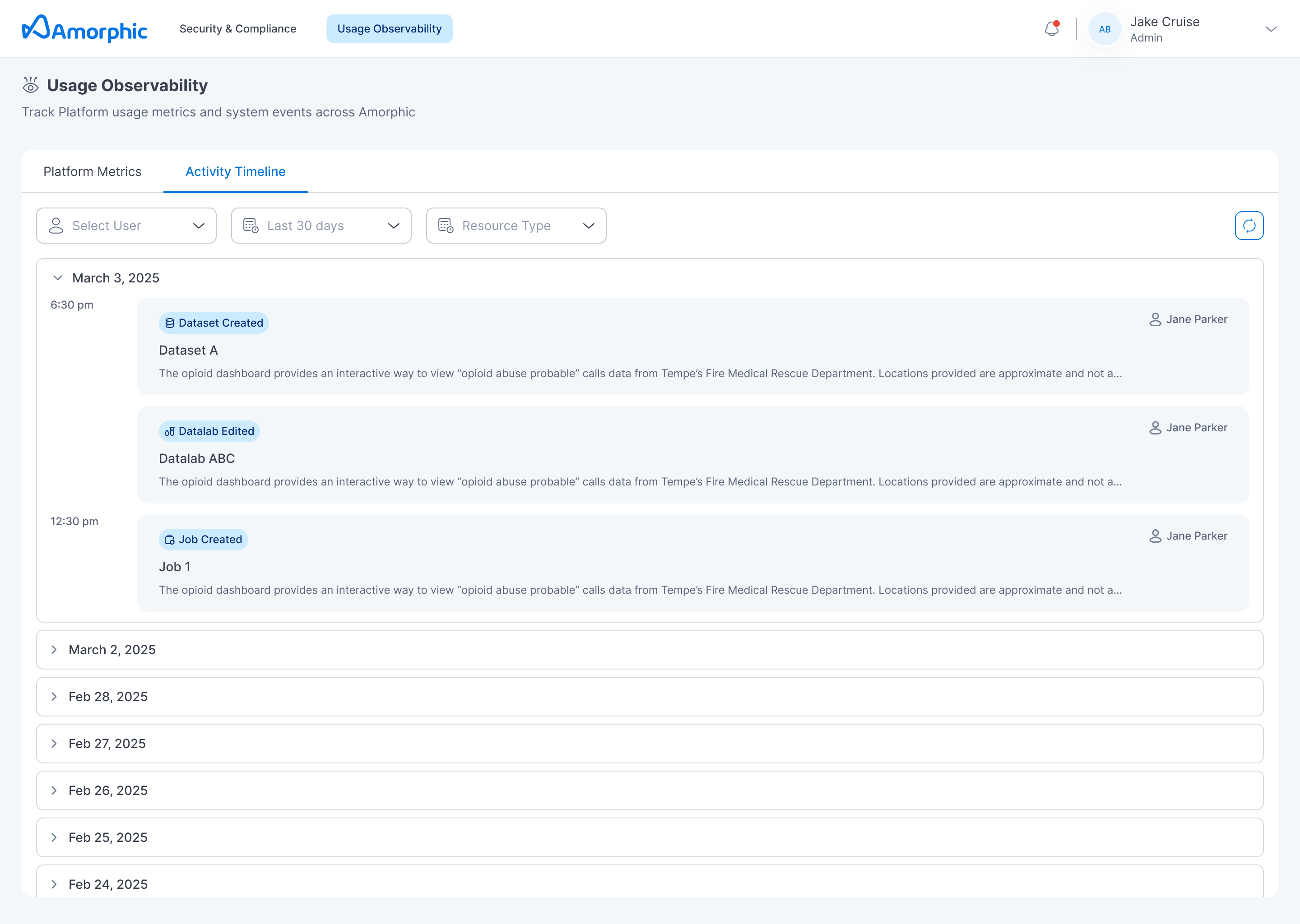 Figure 3 Real-Time Activity Timeline (2)